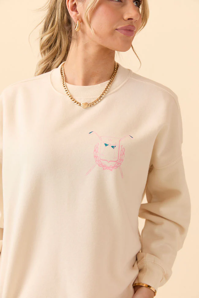 Cream Graphic Sweatshirt