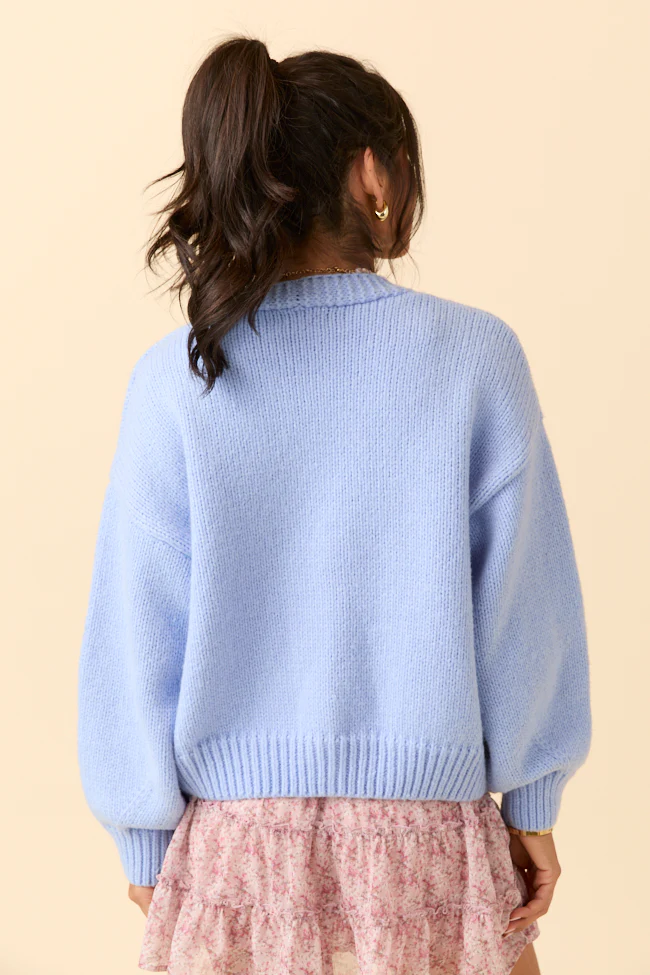 Long Sleeve Blue Boots Cardigan