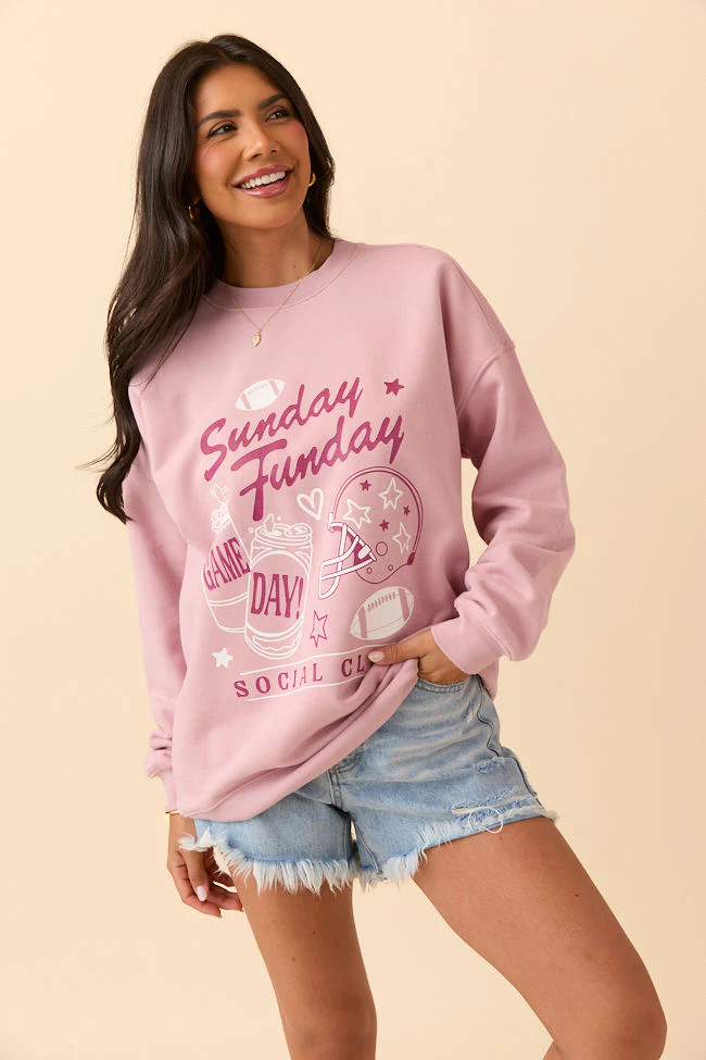 Mauve Graphic Sweatshirt