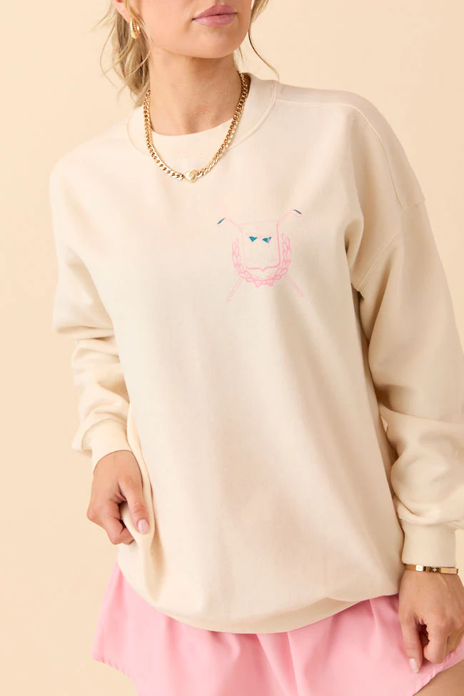 Cream Graphic Sweatshirt